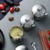 304 Stainless Steel Spice Jar Creative Rotating Seasoning Jars Sugar Bowl Coffee Container Condiment Pot with Lid Spoon Kitchen