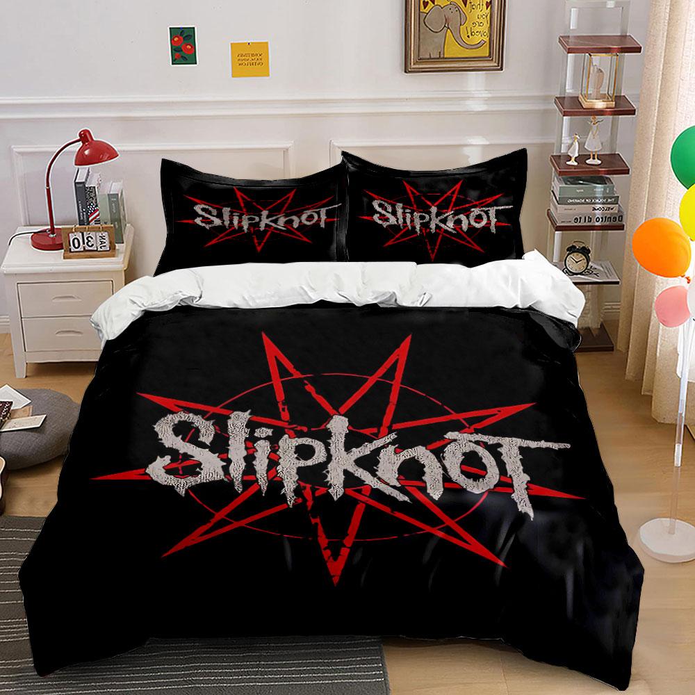 Постельное белье Slipknot Звездный Логотип Комплект Постельного Белья Пододеяльник Наволочки (1 * Пододеяльник 2 * Наволочки, без одеяла)