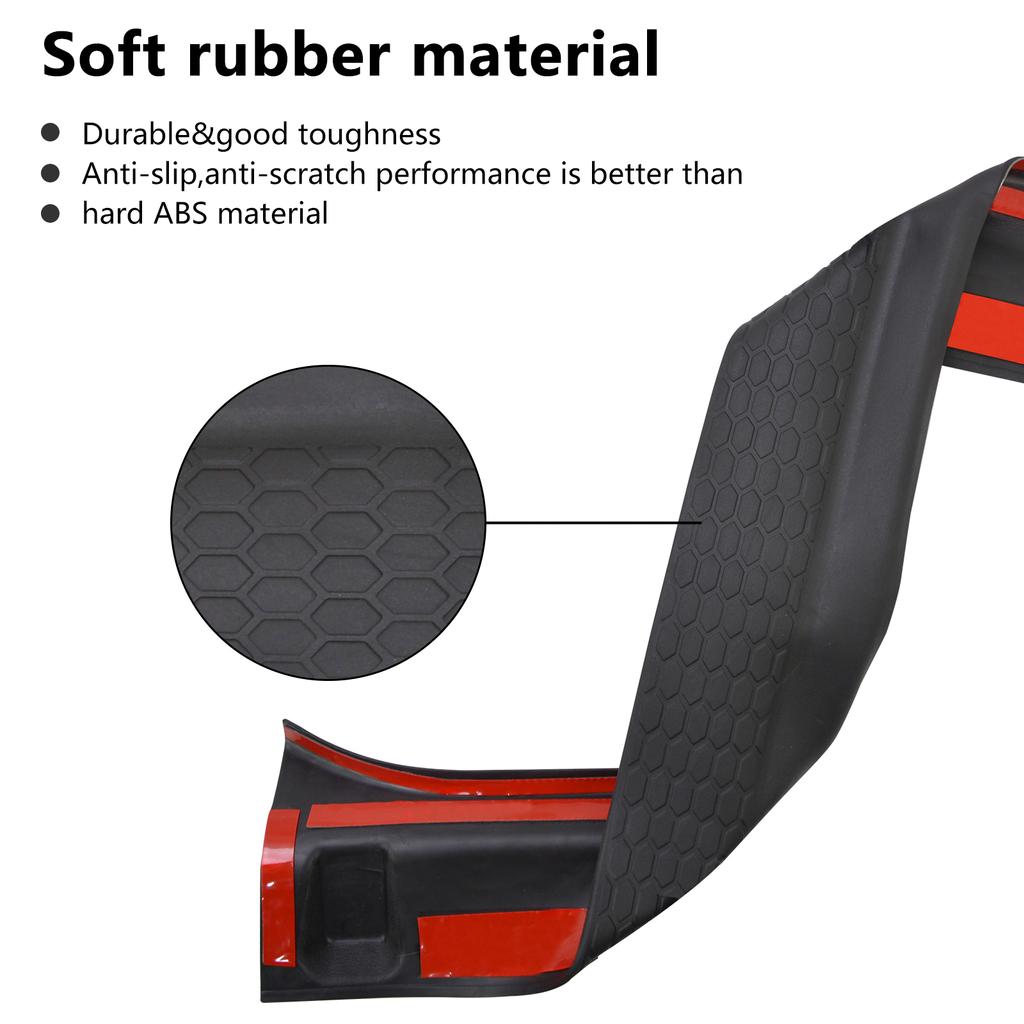 4 шт. резиновые накладки на пороги дверей для Jeep Wrangler 2018-2024 JL JLU Gladiator JT 4-дверные аксессуары детали протекторы порогов дверей
