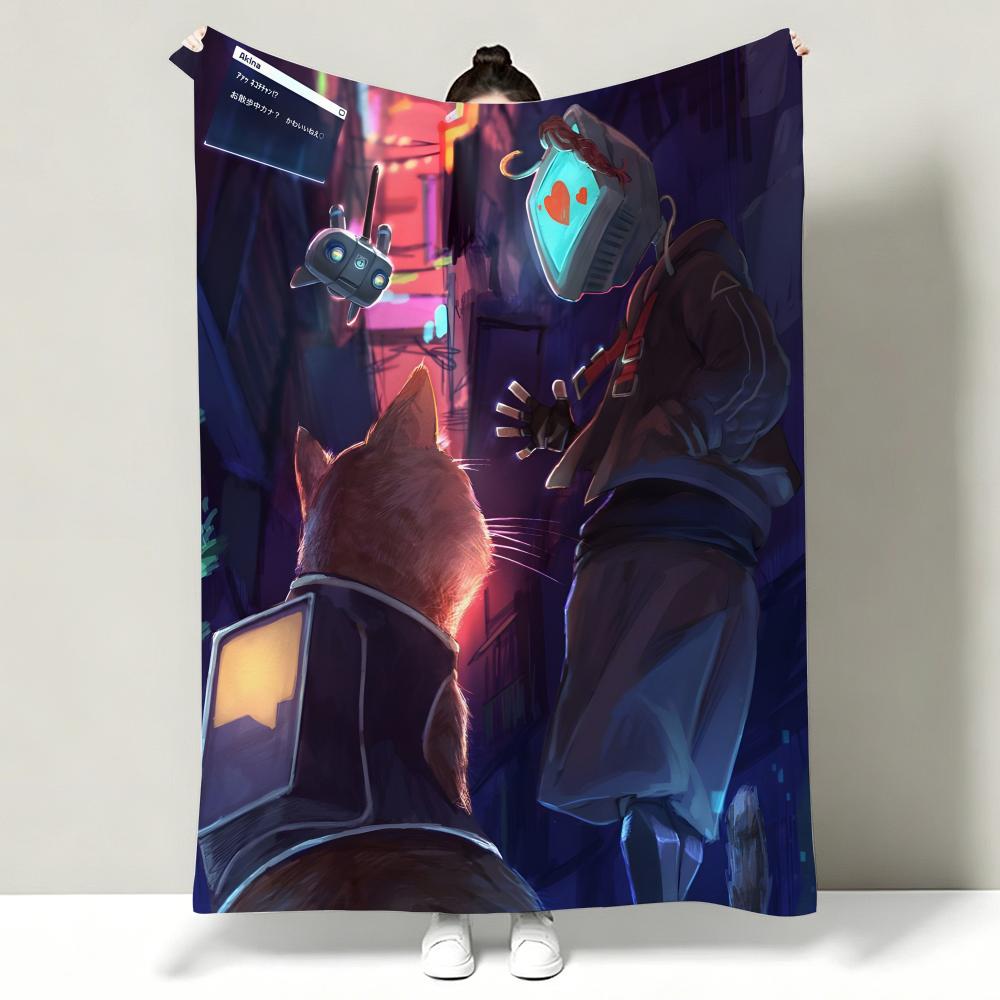Game SStray Throw Soft Warm Flannel Throw Blanket Multiuse for Sofa Bed Office Nap