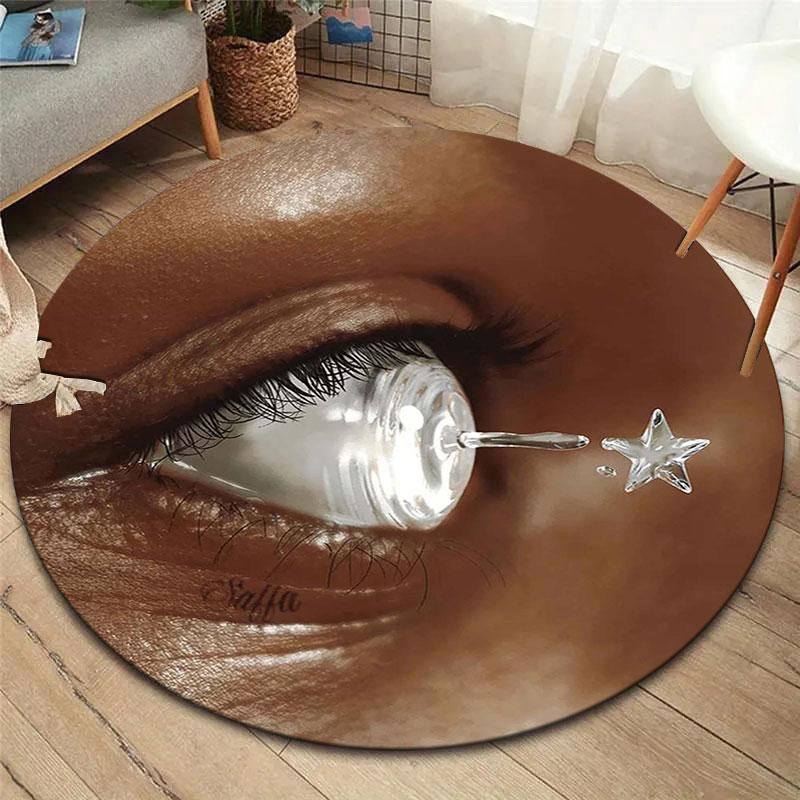 LilNasX Round Area Rug,Carpet Rug for Living Room Bedroom Sofa Playroom Decor,Non-slip Floor Mat