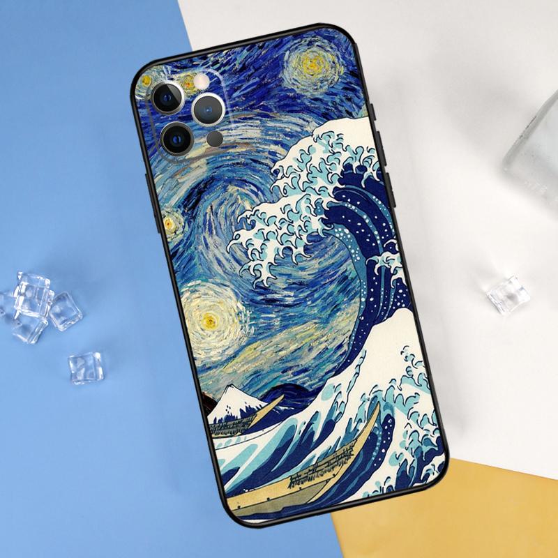 Чехол для телефона 'Звездная ночь' Ван Гога Для iPhone 16 Pro Max 12 13 Mini 11 14 15 Pro Max XR 16 15 Plus 16e Защитный чехол