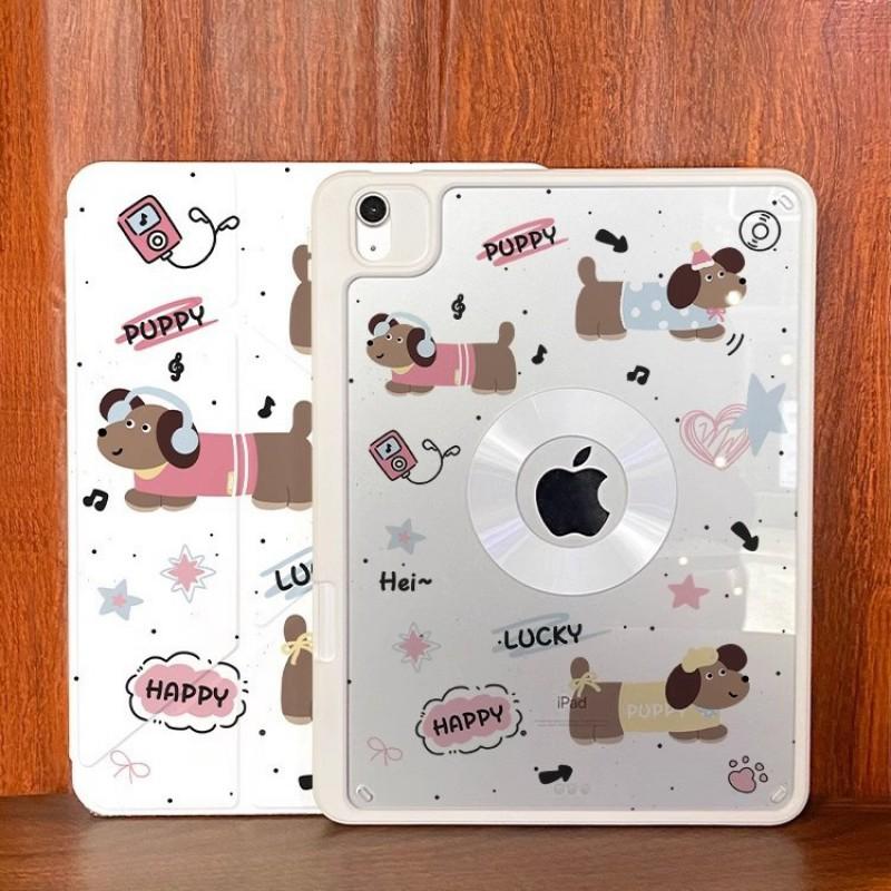 Dog IPad Pro 11 Case With Magnetic Detachment Kickstand Pen Slot Drop Protection Hard Shell Air 13