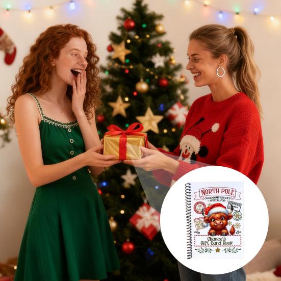 Книга подарочных карт на Рождество, на спирали, держатель для подарочных карт, сделай сам, Счастливого Рождества, колледж