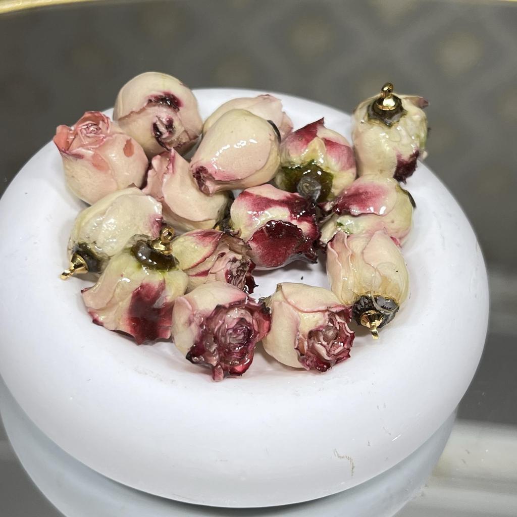 Эпоксидная смола, окрашенная в розовый цвет, головки цветов для самостоятельного изготовления серег и браслетов, настоящие сушеные полуфабрикаты