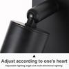 3103 Bedside Wall Lamp 350-Degree Rotatable Wall Sconce Reading Light with Switch, 3W Warm Light - Black