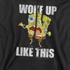 SpongeBob SquarePants Mens Woke Up Like This Meme Hoodie