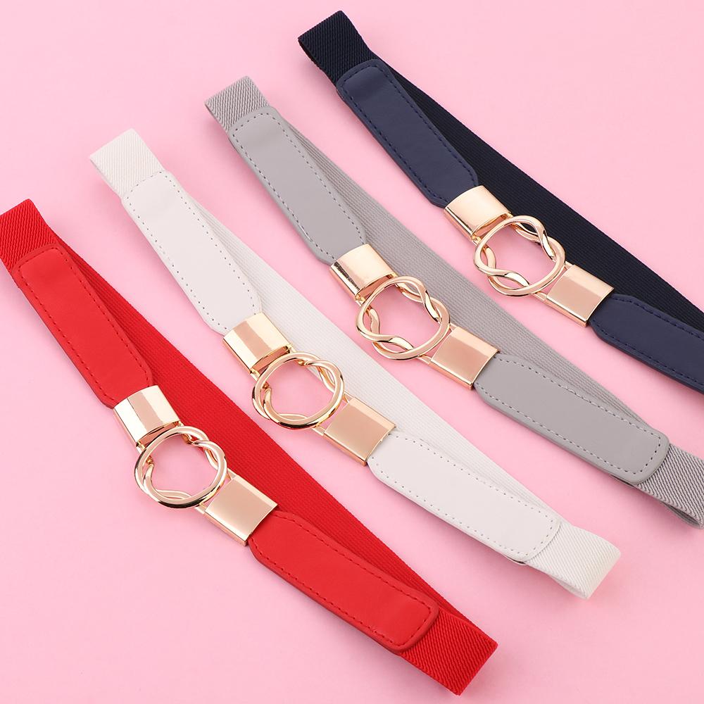 Платье Юбка Кожа PU Пояса Тонкий Пояс Эластичный Регулируемый Ремень Пряжка