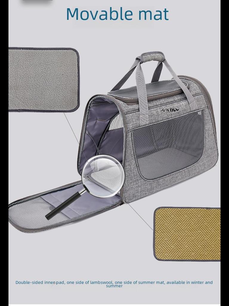 Съемная сумка на одно плечо для перевозки домашних животных - увеличенная переноска для кошек и собак