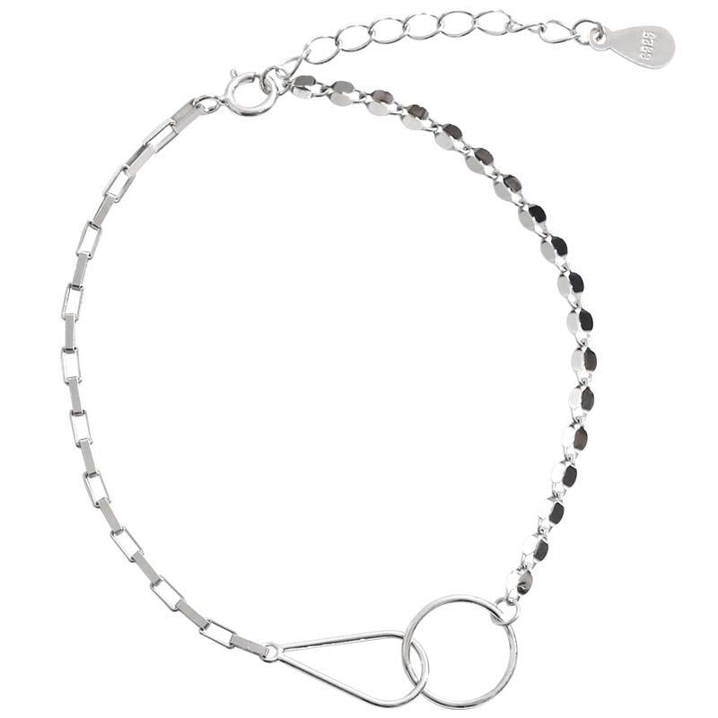 Trend Ring Interlocking Girlfriend Bracelet Women'S Fashion Versatile Simple Personality Geometric Chain Bracelet Women