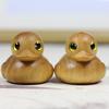 Cliff Cypress Wood Carving Cute Yellow Duck Cartoon Duck Holiday Gift Solid Wood Craft Decoration Gift Small Ornaments