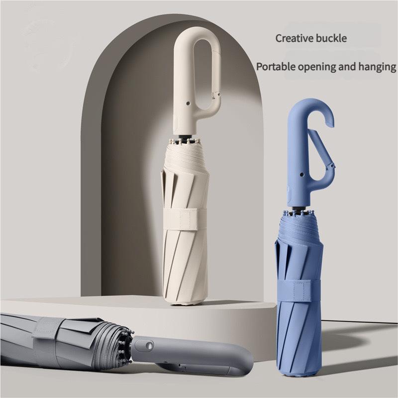 20 Bones Windproof Strong 105CM Reinforced Automatic Folding Umbrella for Men, Large Buckle Handle Wind and Water Resistant