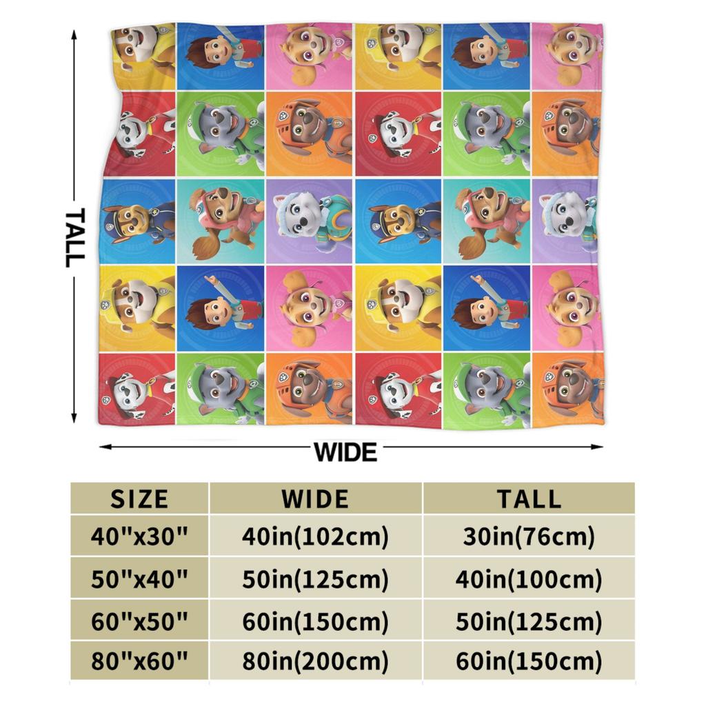 Paws Dog Cartoon blanket Flannel Funny Breathable Throw blankets for Coverlet Decoration