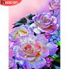 HUACAN Cross Stitch Rhinestones 5D DIY Diamond Painting Flower Full Square Diamond Mosaic