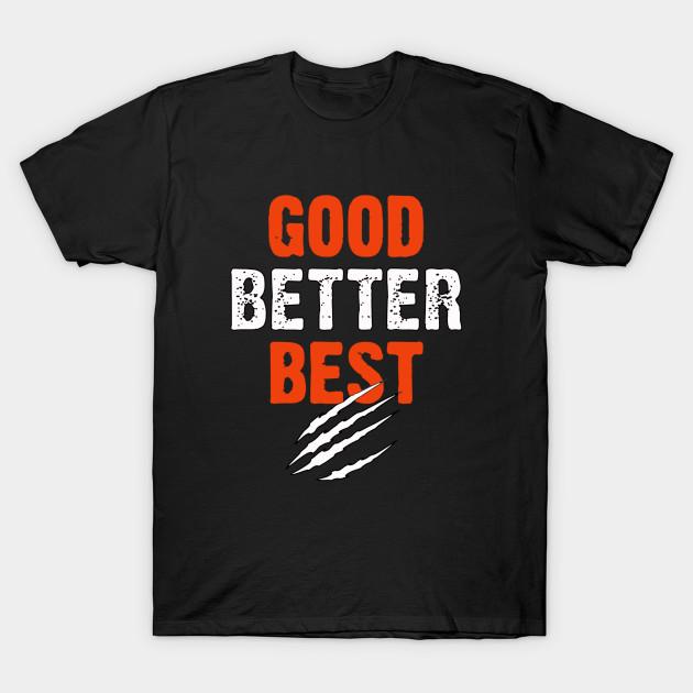 Asian Size Men Black Print T-shirt Chicogo Football Good Better Best- Chicago Bears No-Cut Heat Transfer Print Cotton Tshirt