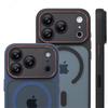 Роскошный магнитный бампер-чехол для защиты камеры для iPhone 17 16 15 14 Pro Max Беспроводная зарядка Ударопрочный Жесткий Матовый Прозрачный Чехол