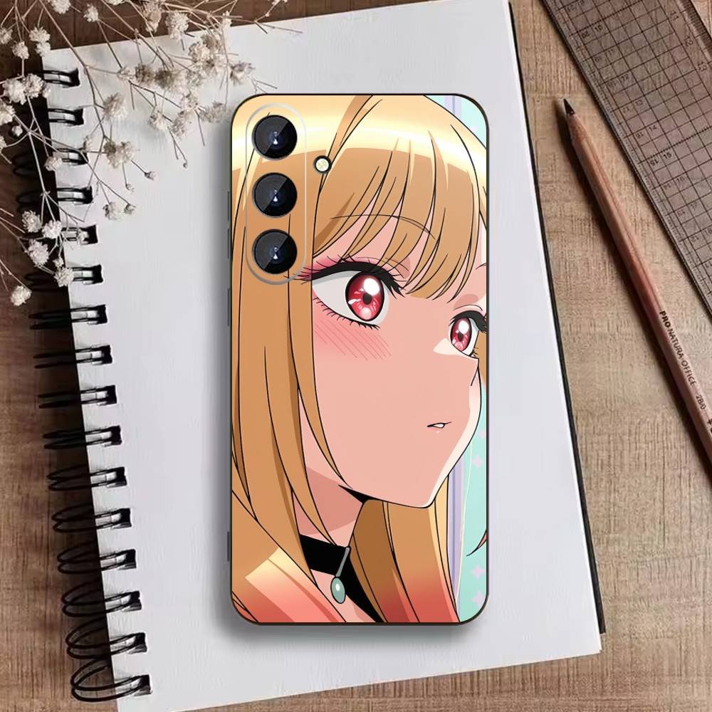 Чехол для телефона H-Darling Marin Kitagawa Colorful Silver для Samsung Galaxy A73, A72, A71, A70, A52, A51 и других, мягкое черное покрытие