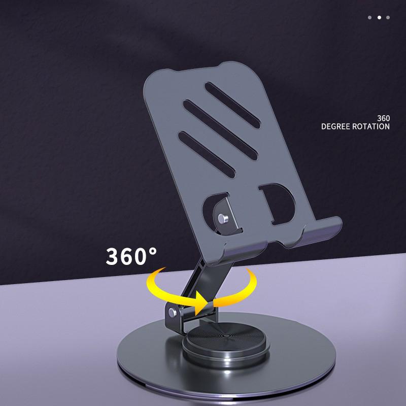 Металлический держатель для мобильного телефона и планшета с вращением на 360°, противоскользящий, складной, регулируемый, портативный, ленивый, настольный, крепление для мобильного телефона