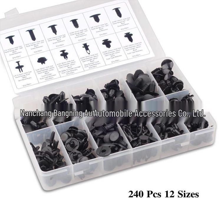 240 шт. Универсальные автомобильные защелки - Пластиковые клипсы и заклепки для Ford, Honda - 12 типов
