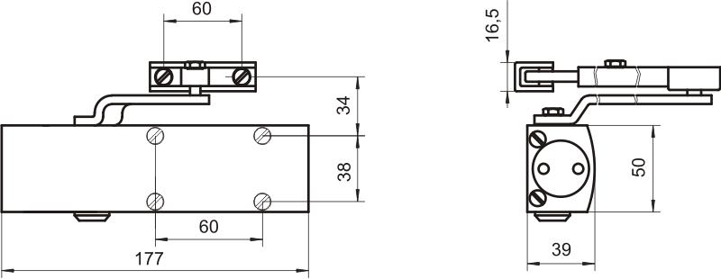 DOOR CLOSER STS-1500 SILVER - MP GEZ 1500S