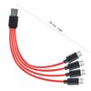 4-портовый USB-кабель 4 в 1 Переходник Type-C Подходит для мобильного телефона, ноутбука, планшета, жесткого диска, зарядного кабеля