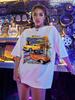 Loose-fit crew neck T-shirt with butterfly prints in European and American style, made of fashionable polyester fabric