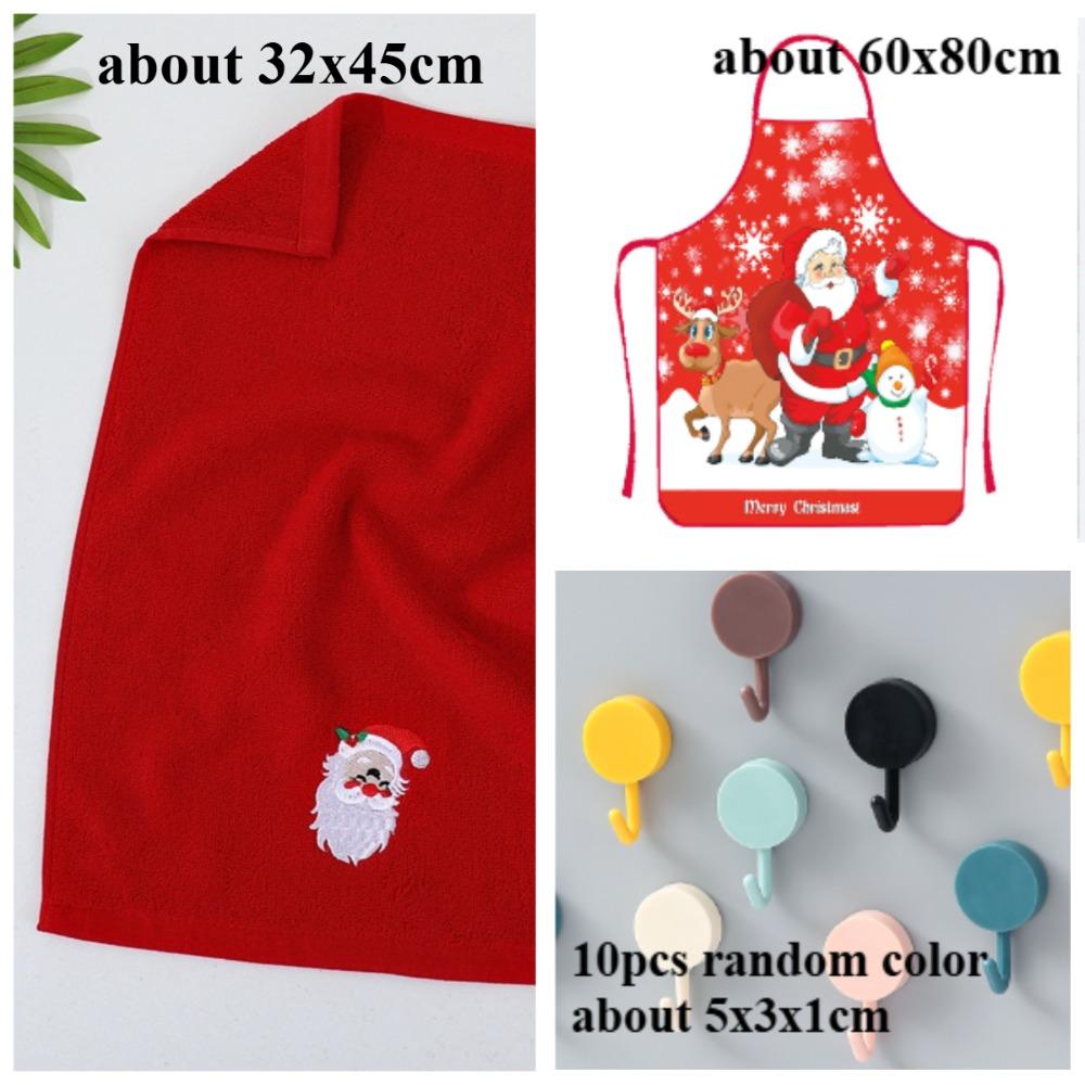 New Year Towel Classic Solid Xmas Tree/Snowman/Santa Claus Embroidery Bath Towel 45x32cm Christmas Hand Towels