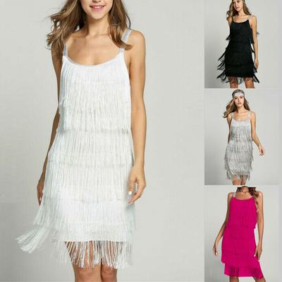 Женское винтажное платье-повязка на голову 1920-х годов с бахромой для коктейля и вечеринки в стиле «Великий Гэтсби»