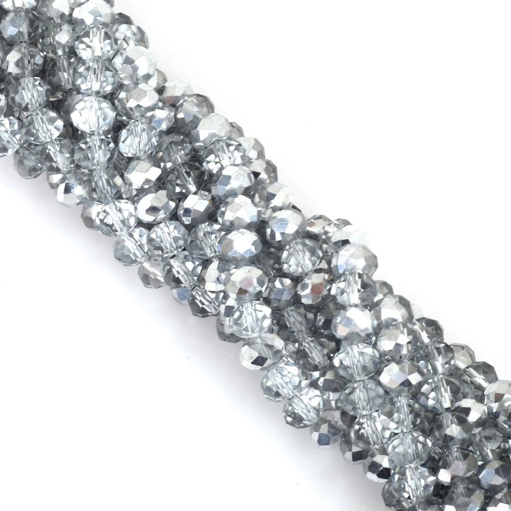 30-200Pcs Rondelle Austria Faceted Crystal Glass Beads Loose Spacer Beads for Jewelry Making