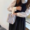Холщовая сумка Новая женская сумка Модная полосатая сумка-тоут Сумка для мелочи Маленькая квадратная сумка
