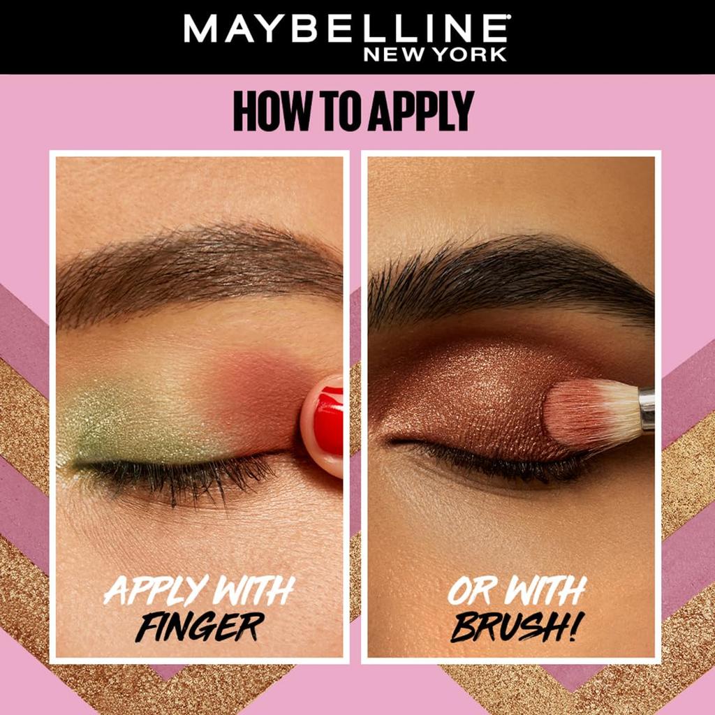 Maybelline Палетка пигментированных теней для век New York Color Rivals 3 г Стойкая Водостойкая Матовая Мерцающая Напористая X Застенчивая