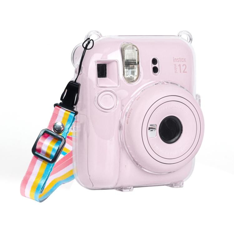 Для FUJIFILM Instax mini 12 Crystal Hard Case Camera Bag с плечевым ремнем (прозрачный)
