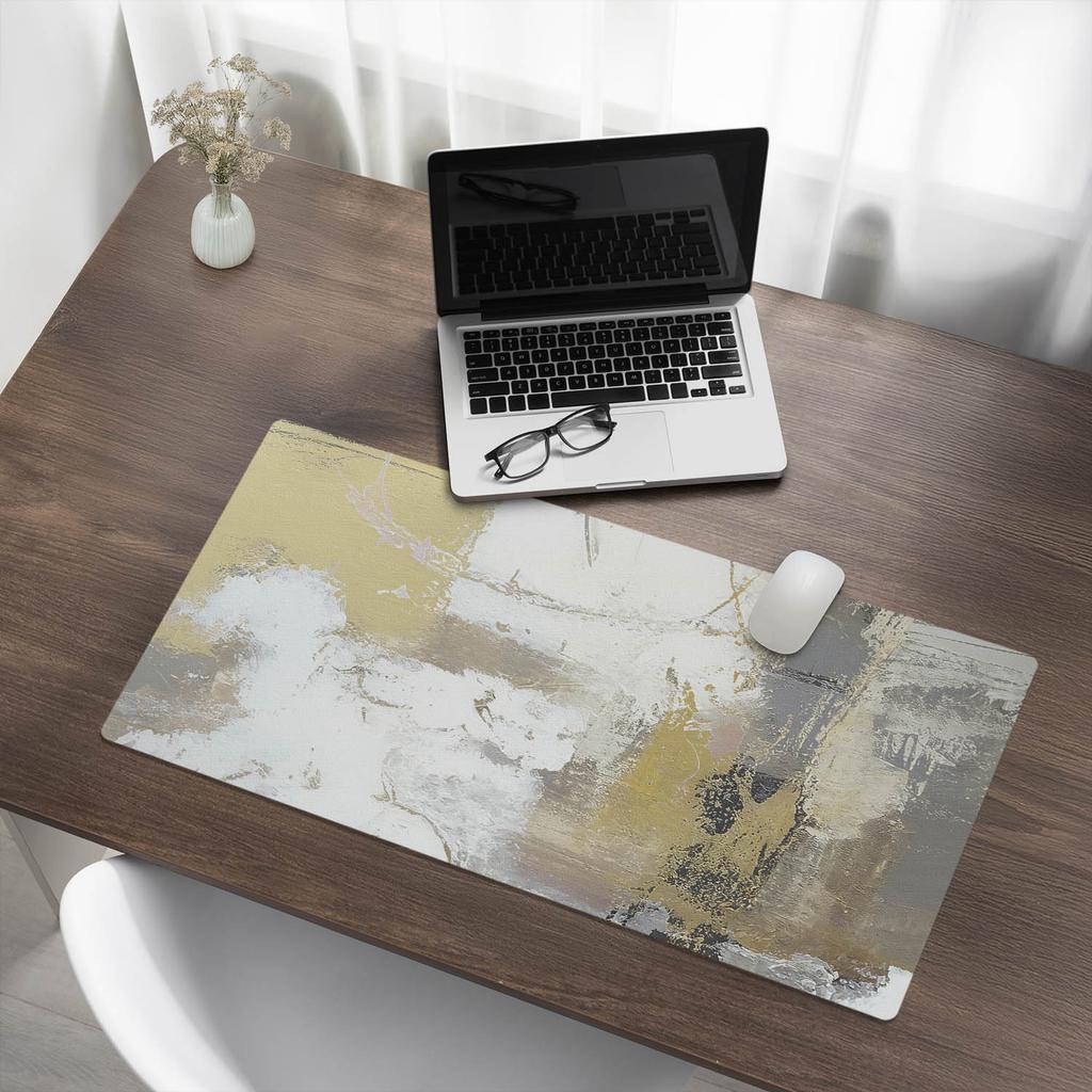 Vinyl Desk Mat with Stylish Abstract Texture Print 90x45 cm