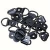 10pcs D Shape Pull Hook Tie Down Anchor Ring Stainless Steel Fixed Hook Truck Tying Rope Fixing Rigging Frame Hanging Buckle