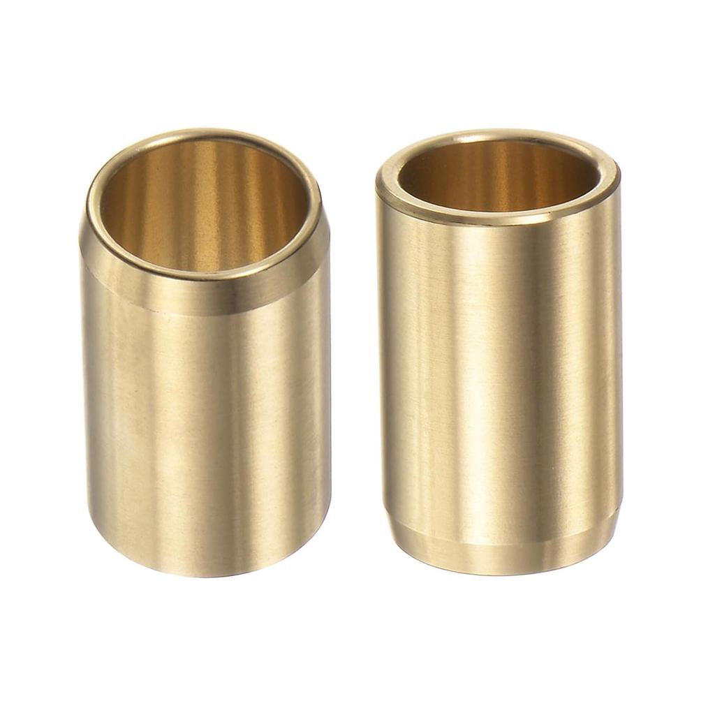 HARFINGTON 2pcs Sleeve Bearings 1/2" Bore 5/8" OD 1" Length Wrapped Oilless Bushings Brass Alloy for Transmission Conveyor Systems