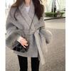 Autumn and Winter Coats Women's Short Coat Office Lady Removable Elegant Woolen Overcoat Cardigan Jacket