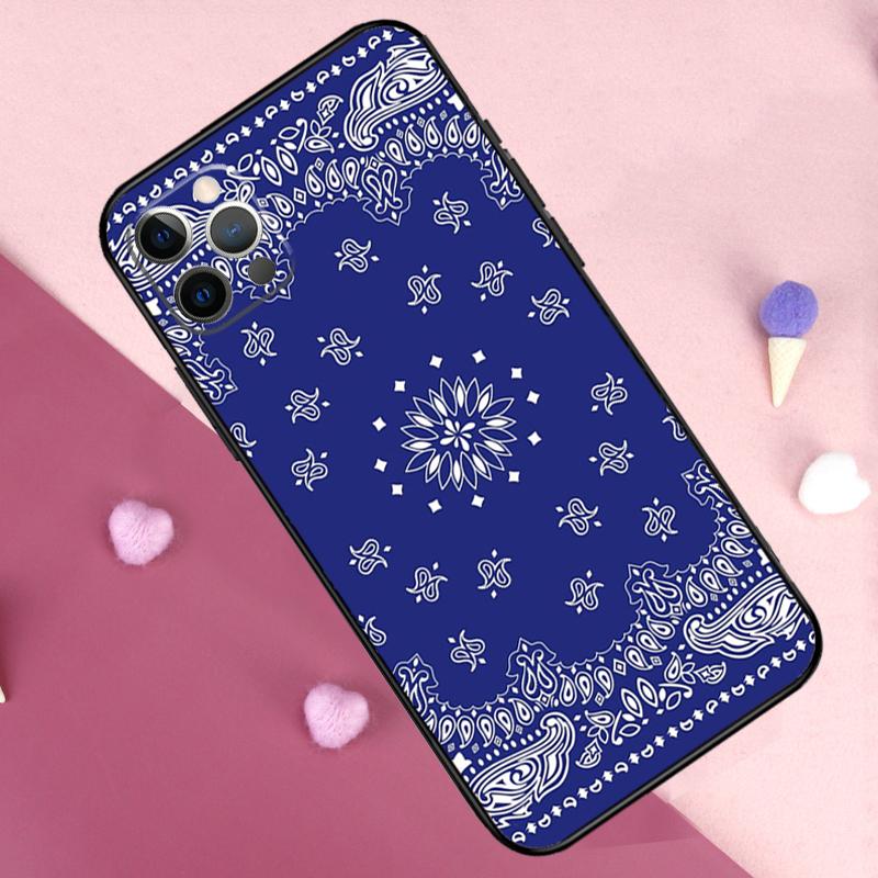 Королевская бандана Пейсли Чехол для телефона Для iPhone 17 Pro Max 11 14 15 16 Pro Max Plus 13 12 Mini 16e 17 Air Задняя крышка
