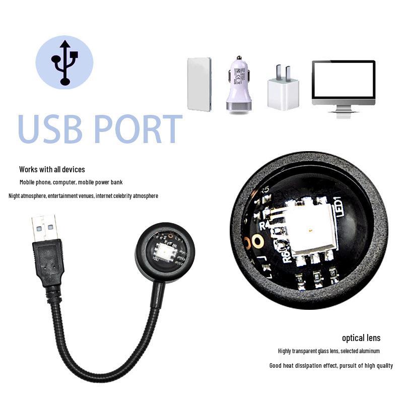 Напольный светодиодный USB-светильник на закате - Красочный ночник для создания атмосферы в спальне и проектор для фото
