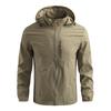 Men's Spring and Autumn Lightweight Outdoor Softshell Jacket Hooded Large Size Jacket Casual Jacket