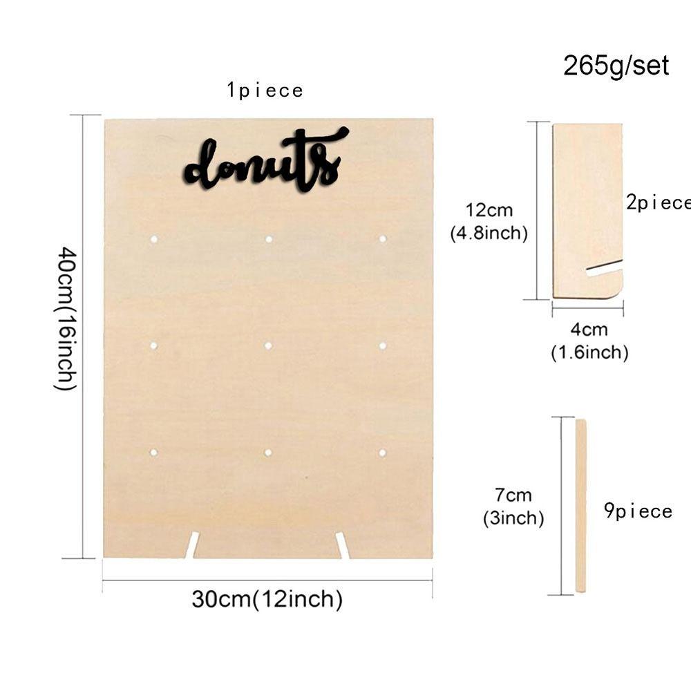 DIY Wooden Party Supplies Birthday Favour Doughnut Rack Storage Racks Donut Wall Stand Donut Holds