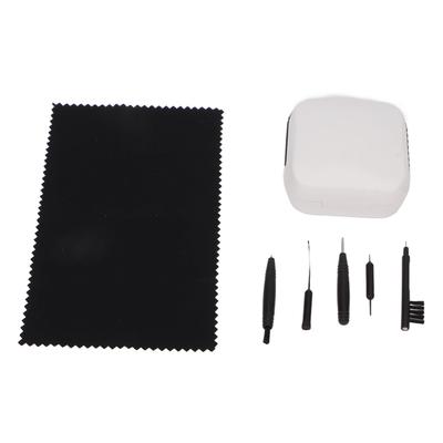 Набор для чистки слуховых аппаратов из 7 предметов со щеткой, короткой проволокой, вентиляционным стержнем, чистящей тканью, для слуховых