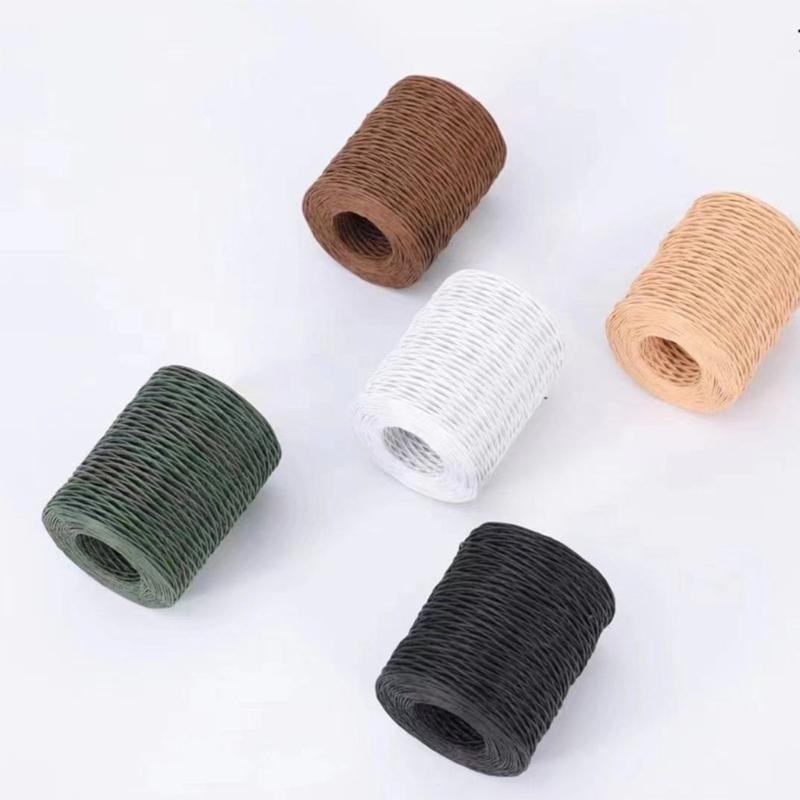 Jewelry Packaging Wire DIY Paper Rope Paper Wire Natural Paper Cord Decorative Wire for Gift Wrapping Flower Arrangement