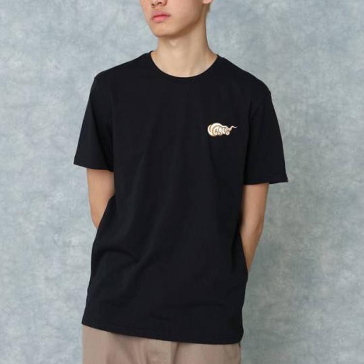 Vans Футболка с коротким рукавом и принтом «Мифическое существо» в сотрудничестве с азиатскими художниками, мужские топы, черный VN0A4P5LBLK