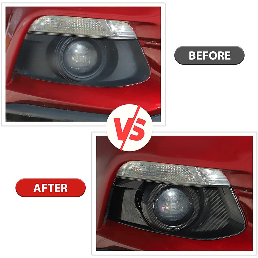 Передний бампер автомобиля, противотуманная фара, рамка, декоративная крышка для Ford Mustang 2015 2016 2017, внешние аксессуары, АБС-пластик, карбон