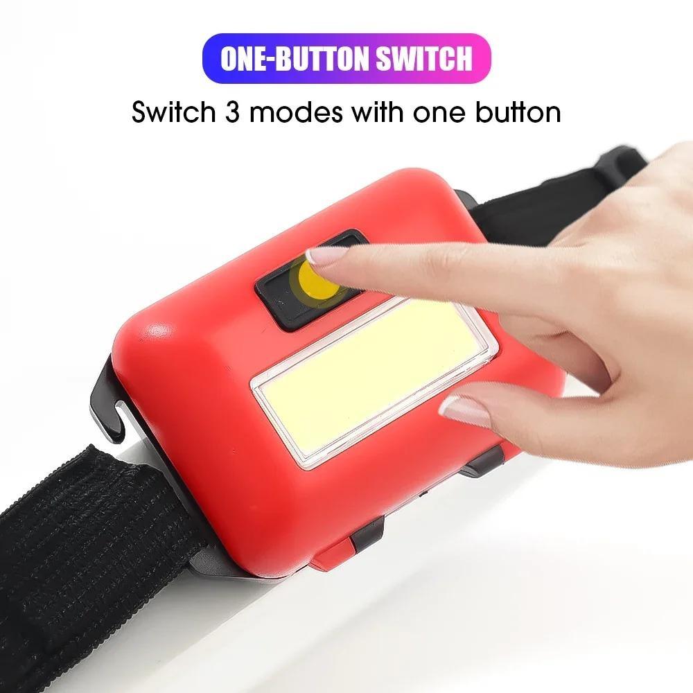 3000лм Мини COB Фара Портативный светодиодный налобный фонарь Водонепроницаемый головной фонарь с 3 режимами освещения Открытый кемпинговый походный головной фонарь