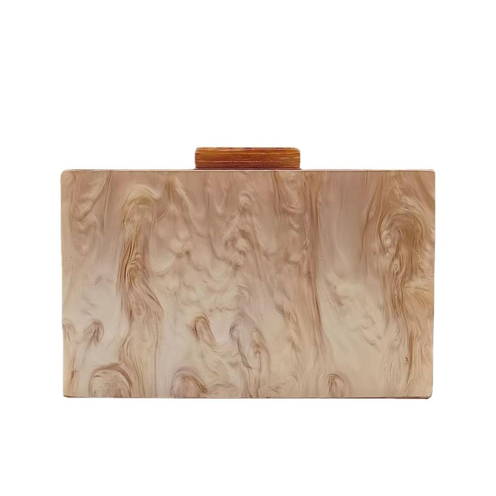 Crossbody Chain Bag Square Acrylic Evening Clutch Small Shoulder Multi-color Patchwork Unusual Party Woman Luxury Designer Bags