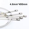 10PCS 4.6mm Width Self-Locking Stainless Steel Wires Metal Cable Ties self-Lock Tie Wrap Zip Ties 4.6x100-450
