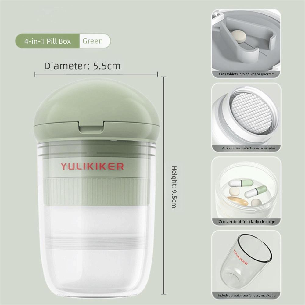 Dustproof Medicine Pill Cutter Portable Pill Divider New Powder Tablet Grinder For YULIKIKER