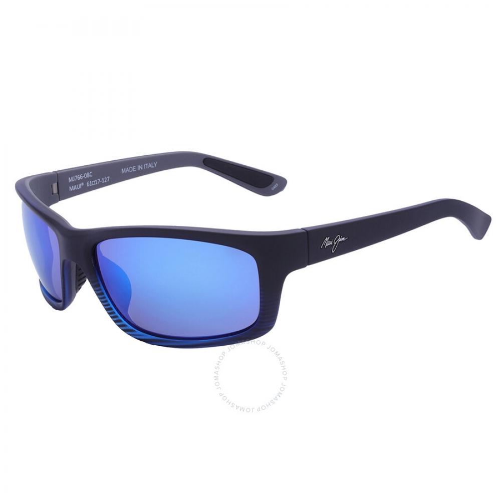 Maui Jim Kanaio Blue Hawaii Wrap Unisex Sunglasses B766 08c 61
