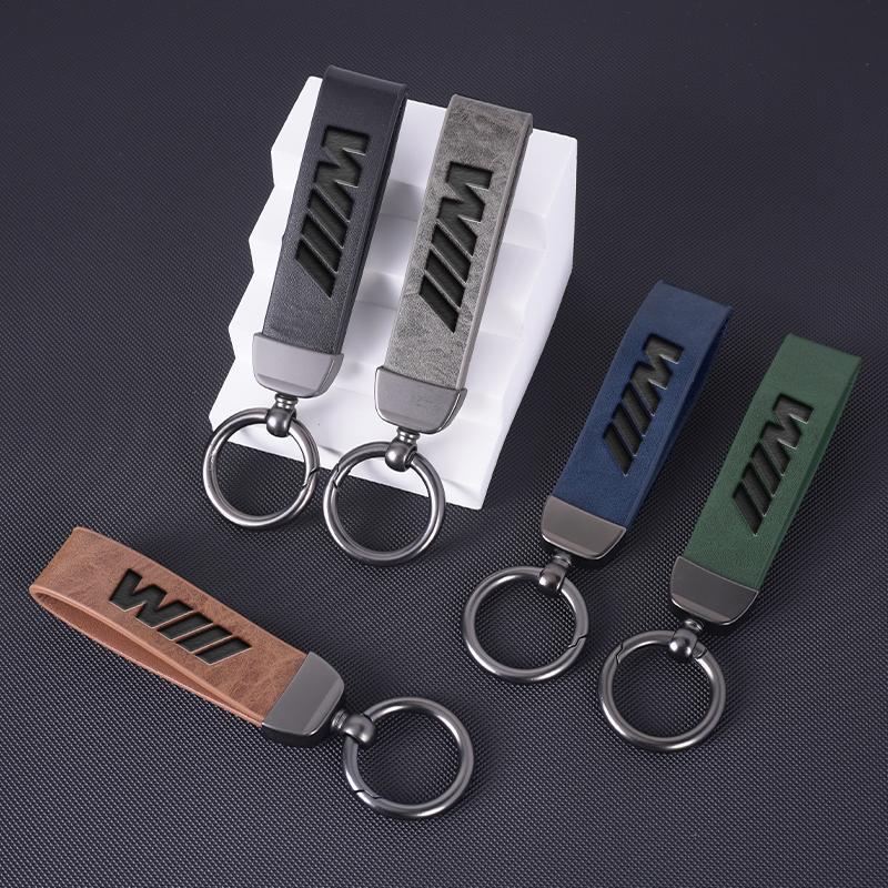 Silmply Leather Key Ring For BMW M Emblem E46 E36 E34 F10 E90 F30 E60 F30 E53 E30 E92 E87 Car Keychain Auto Interior Accessories cwzn80